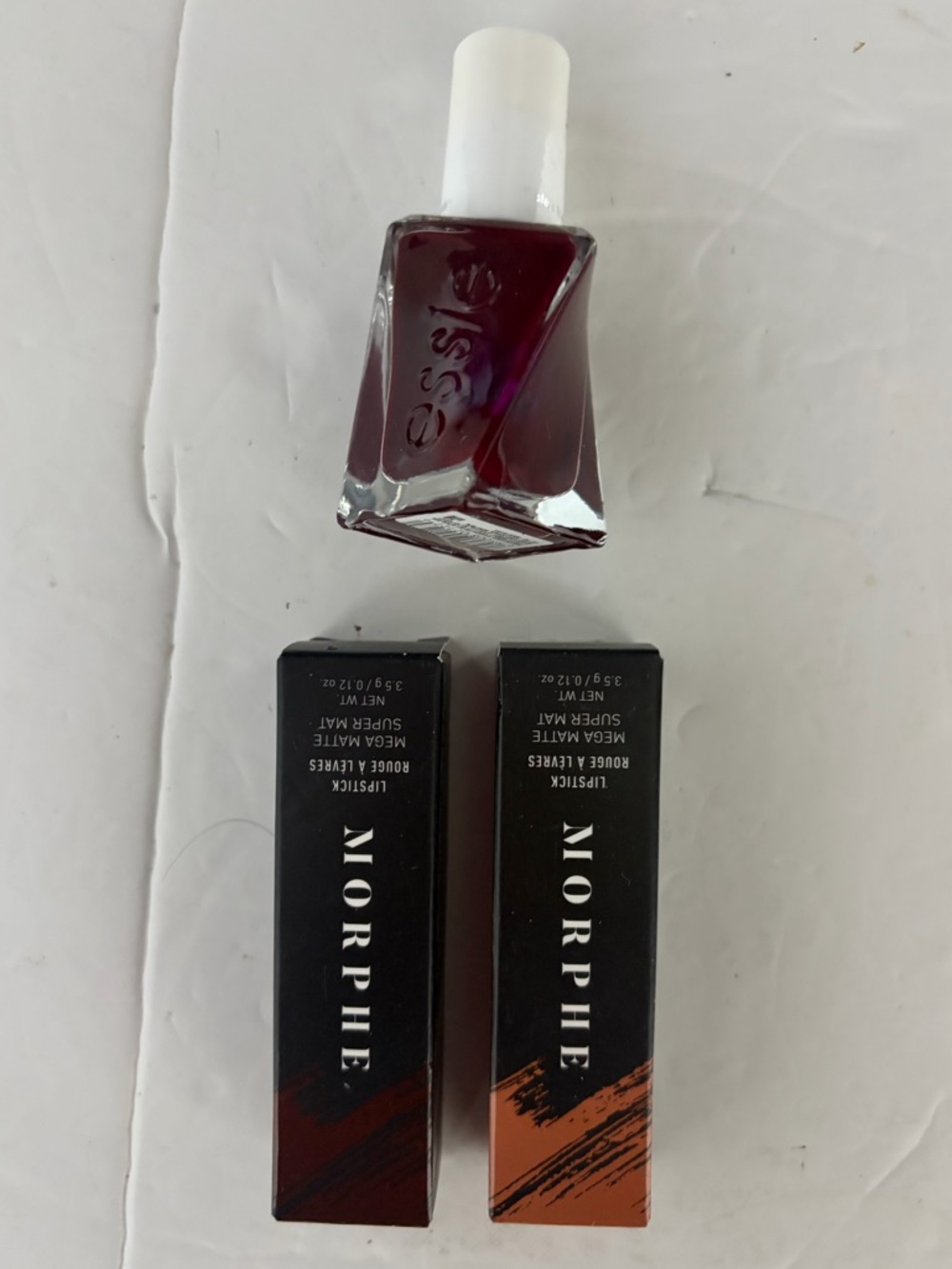 Morphe Lipstick Set + Essie Nail Polish – 3 Piece Bundle (NEW)